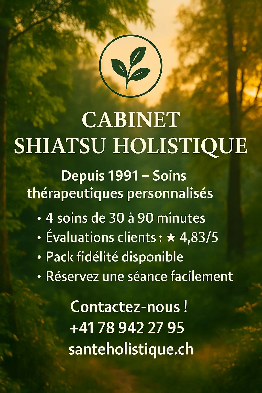 Lire la suite à propos de l’article Cabinet de Shiatsu Holistique à Posieux (Fribourg) – Soins énergétiques et massages thérapeutiques
