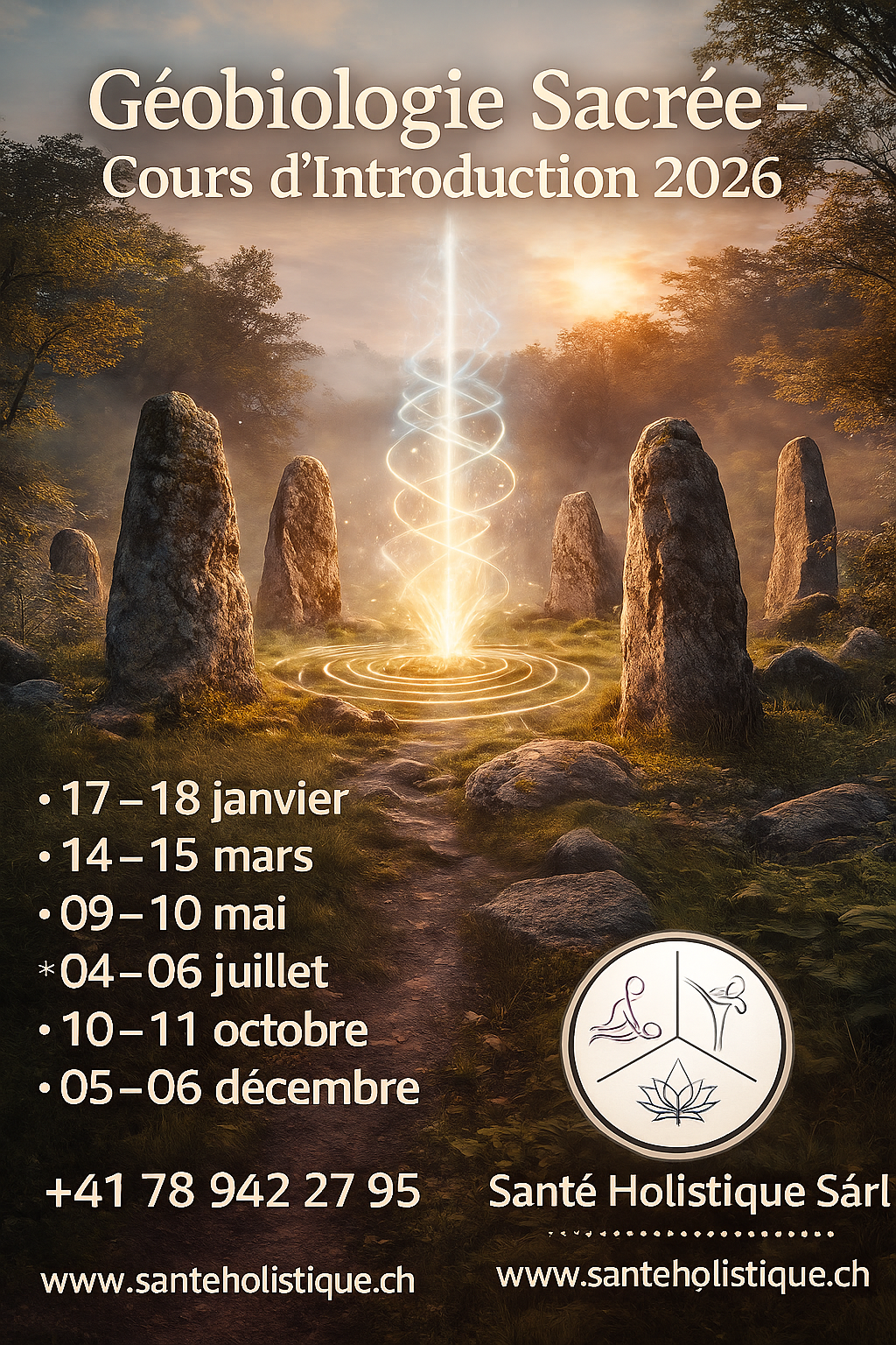 Lire la suite à propos de l’article Géobiologie Sacrée – Cours d’Introduction 2026 (Posieux – Fribourg)